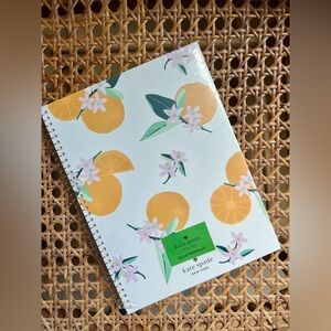 kate spade Citrus Floral Spiral Notebook - White and Orange